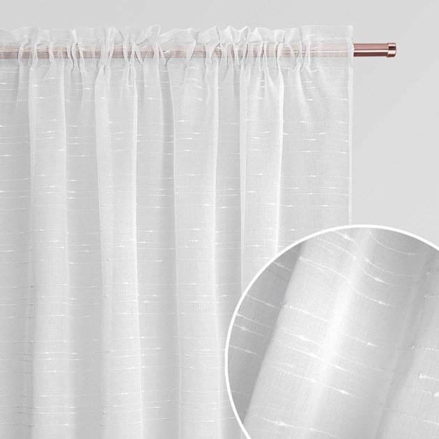 Elegantna zavjesa nježnog sjaja na plisiranoj traci 140 x 250 cm