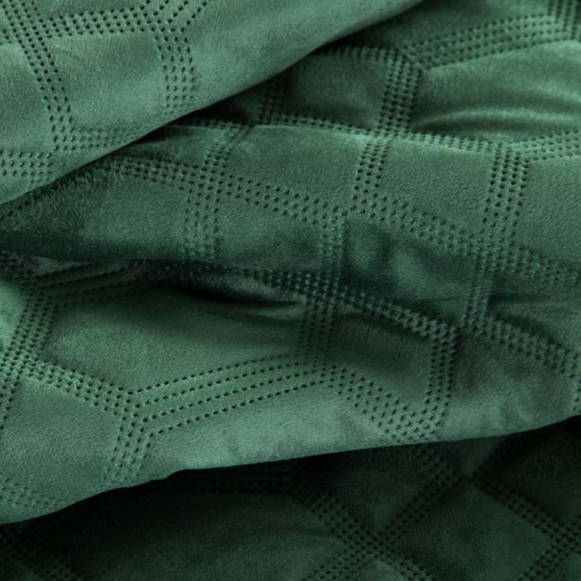 Zeleni prošiveni baršunasti prekrivač
