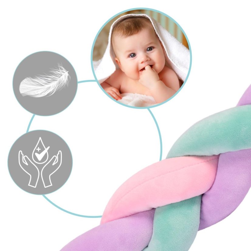 Ochranný mantinel, vrkoč do postieľky - 3 m