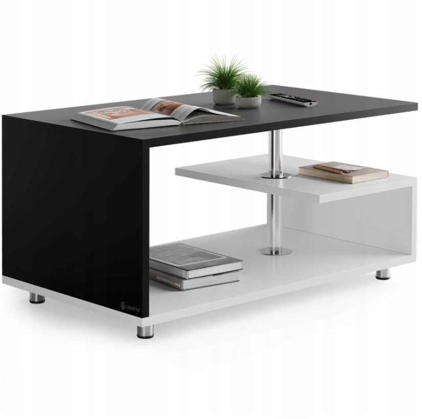 Modern Orlando dohányzóasztal alsó polccal - 95×55×50 cm