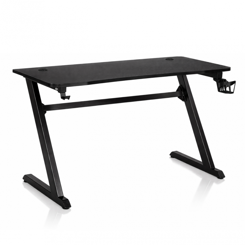 Herní počítačový stůl 120 x 60 cm se sluchátky a držákem na nápoje