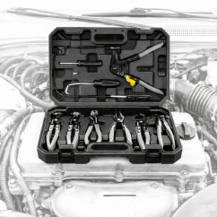 Komplet klešč za cevne objemke - 10 kosov v kovčku