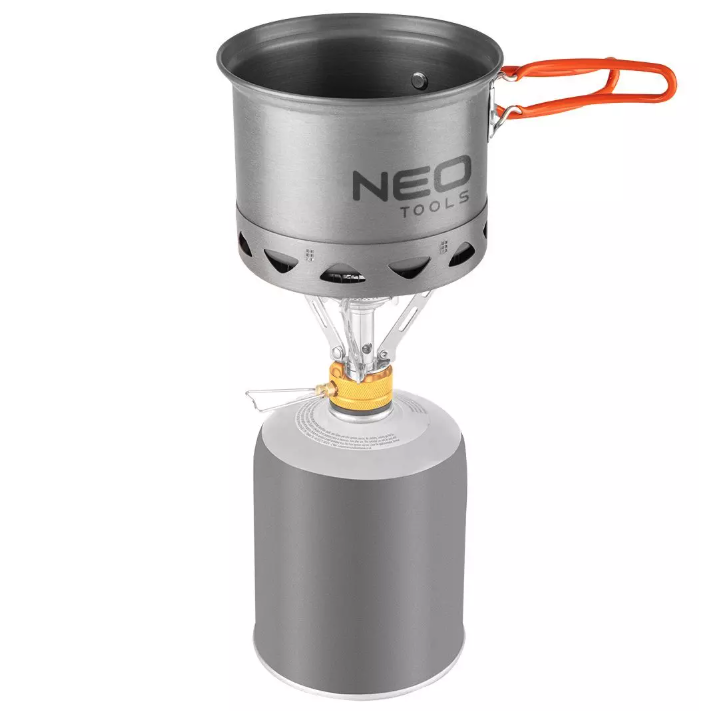 Camping Topf- und Pfannenset 2in1, eloxiertes Aluminium, 900 + 500 ml