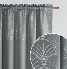 Gyönyörű szürke mintás függöny 140 × 250 cm