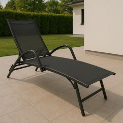 Skladacie záhradné ležadlo z hliníka - polohovateľné