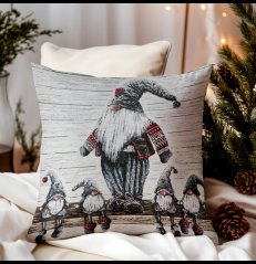 Wandteppich-Kissenbezug Weihnachten Graue Elfen