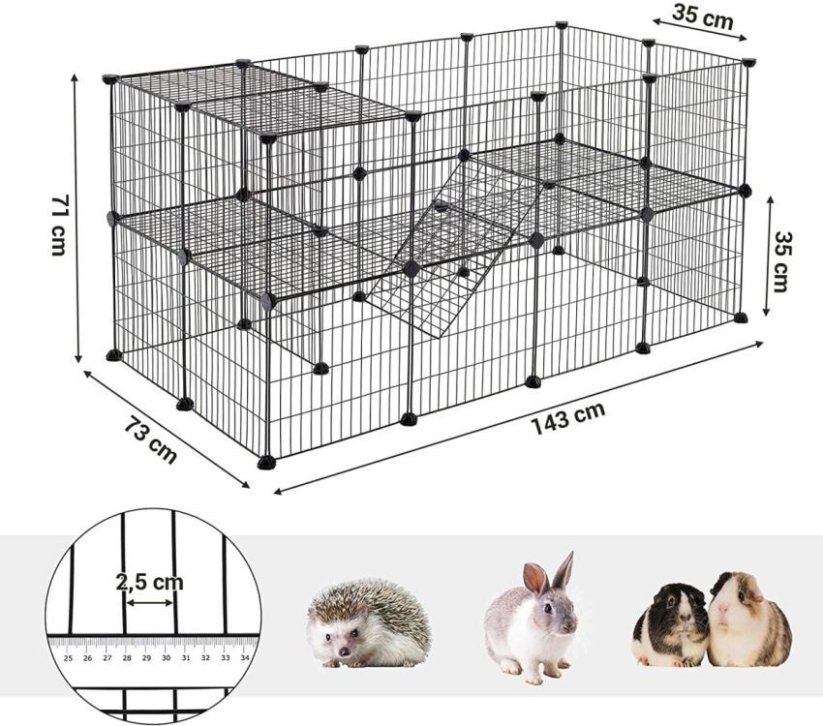Modulárny výbeh pre malé zvieratá - 36 panelov