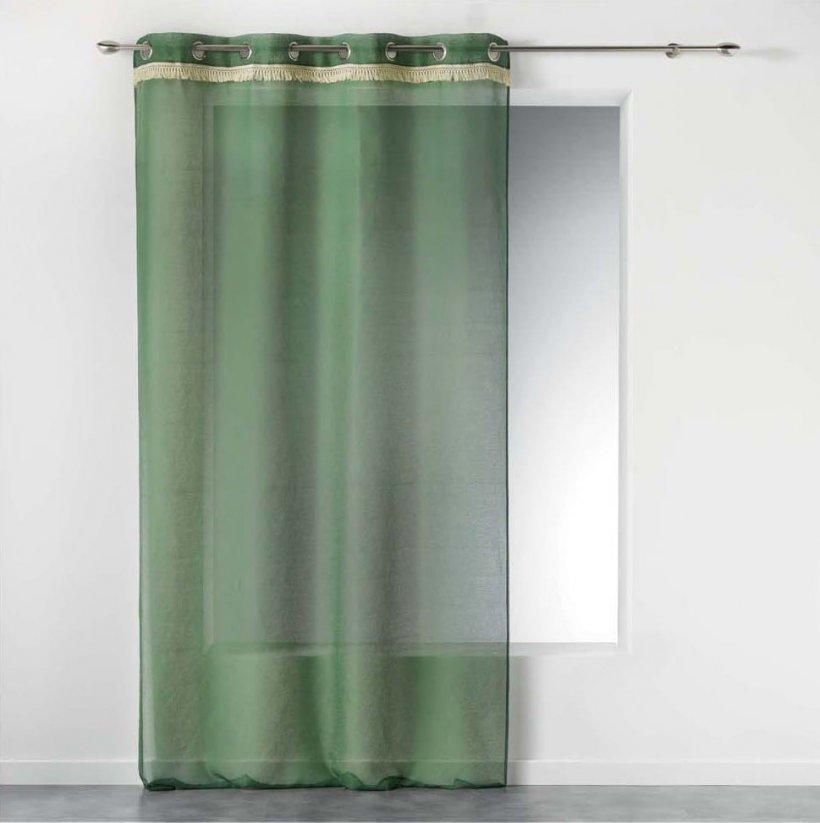 Stílusos zöld ablakfüggöny FRANGY 140x240 cm