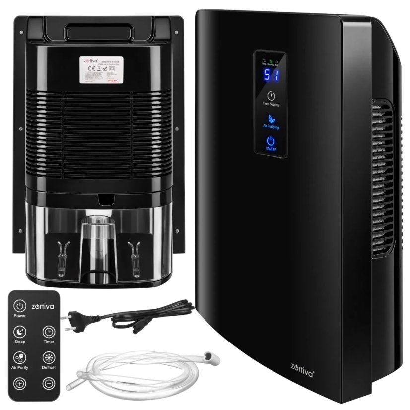 Odvlhčovač vzduchu Zortiva Black – 700 ml/24 h