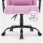 Ergonomska uredska stolica CABRO C505 do 150 kg roza