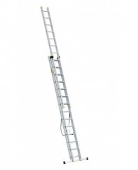 Večnamenska aluminijasta lestev, 3 x 14 stopnic in nosilnost 150 kg