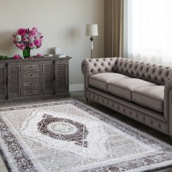 Exkluzivní koberec hnědé barvy ve vintage stylu