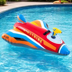 Felfújható gyermek matrac 117 cm - repülőgép vízipisztollyal