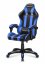 Hochwertiger Leder-Gaming-Stuhl in Blau-Schwarz FORCE 4.5