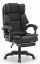 Sedia ergonomica da ufficio HC-1031 in ecopelle con poggiapiedi - nero