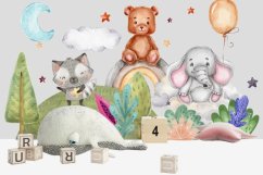 Adesivo murale per bambini "amici animali "