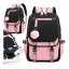 Zaino scolastico ergonomico per ragazzi - rosa-nero