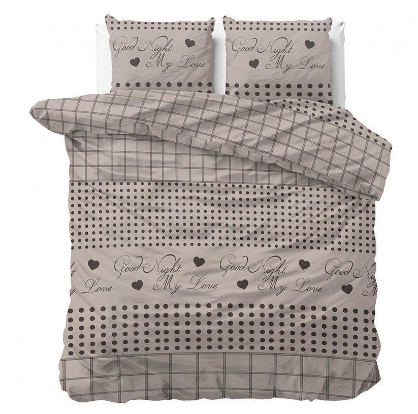 Béžové posteľné obliečky so vzorom GOODIE TAUPE 