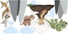 Otroška stenska nalepka - fantastični svet dinozavrov