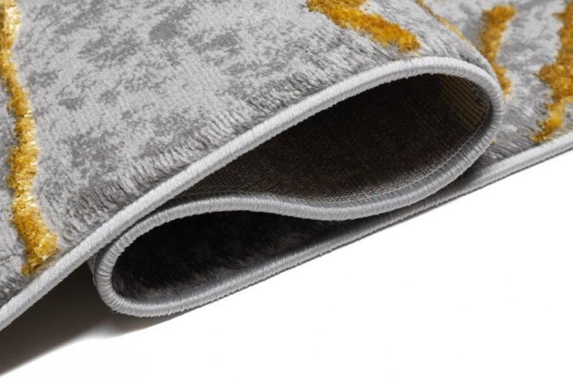 Изключителен модерен сив килим със златен мотив