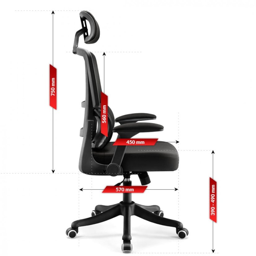 Gaming Stuhl HC-1011 Black Mesh