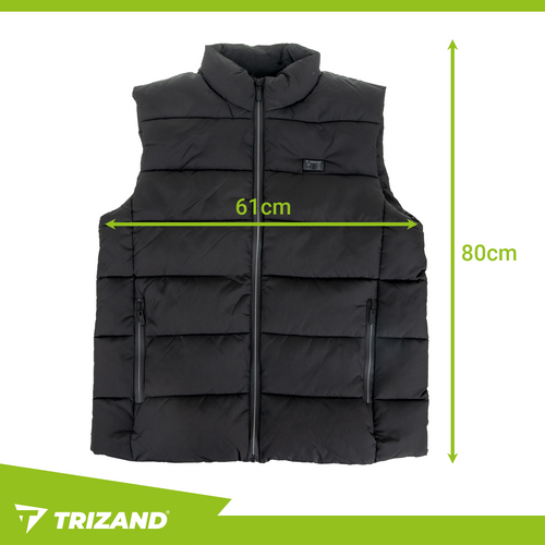 Vesta încălzită unisex - negru