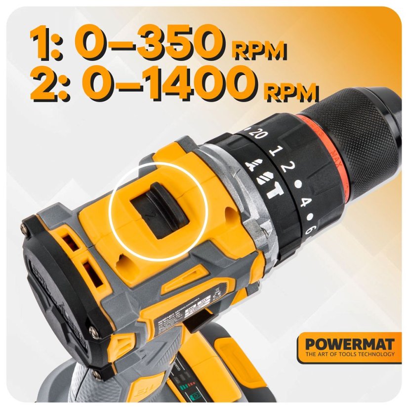 Винтоверт Powermat PM-WA-21V-2M - акумулаторен