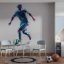Moderne Wandsticker für Kinder- und Jugendzimmer - Neon-Fußballspieler