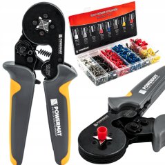 Clește pentru papuci electrici 0,25–10 mm + set 1200 papuci