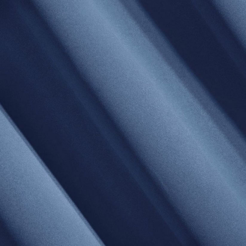 Enobarvna temno modra zavesa