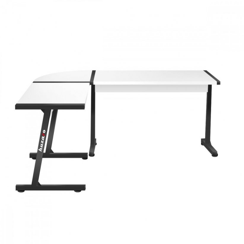 Prostorna kotna miza HERO 6.0 v beli barvi