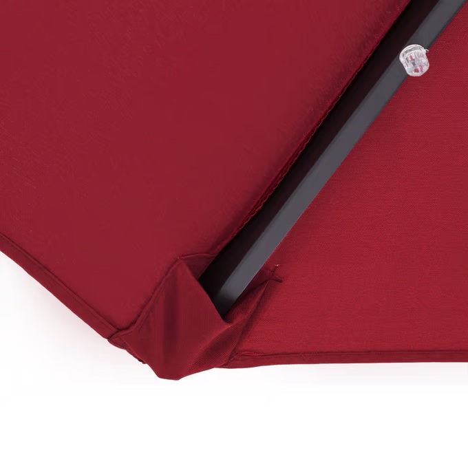 Градински LED соларен алуминиев чадър Miami - 270 см, червен, UV 80+