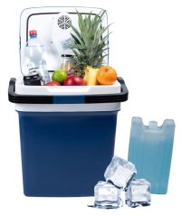 Tragbare USB-Touristenkühlbox 29 L Blau mit Display
