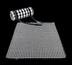 Picknickdecke mit schwarz-weißem Muster 200 x 150 cm