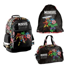 Školski set Avengers Marvel Comics – ruksak, vrećica i sportska torba