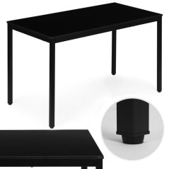Konyhai asztal fekete 120 x 60 cm - univerzális asztal 4-5 személyre