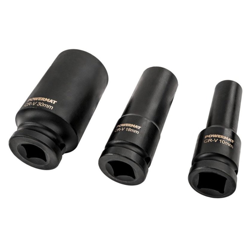 Sada rázových uťahovákov HEX 1/2" 10–38 mm 20 ks