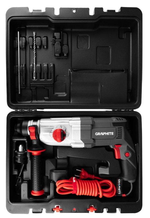 Príklepová vrtačka SDS+ 900 W v kufríku