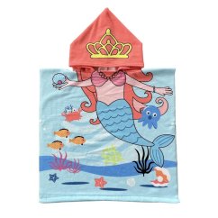 Strandponcho für Kinder mit Unterwasserwelt