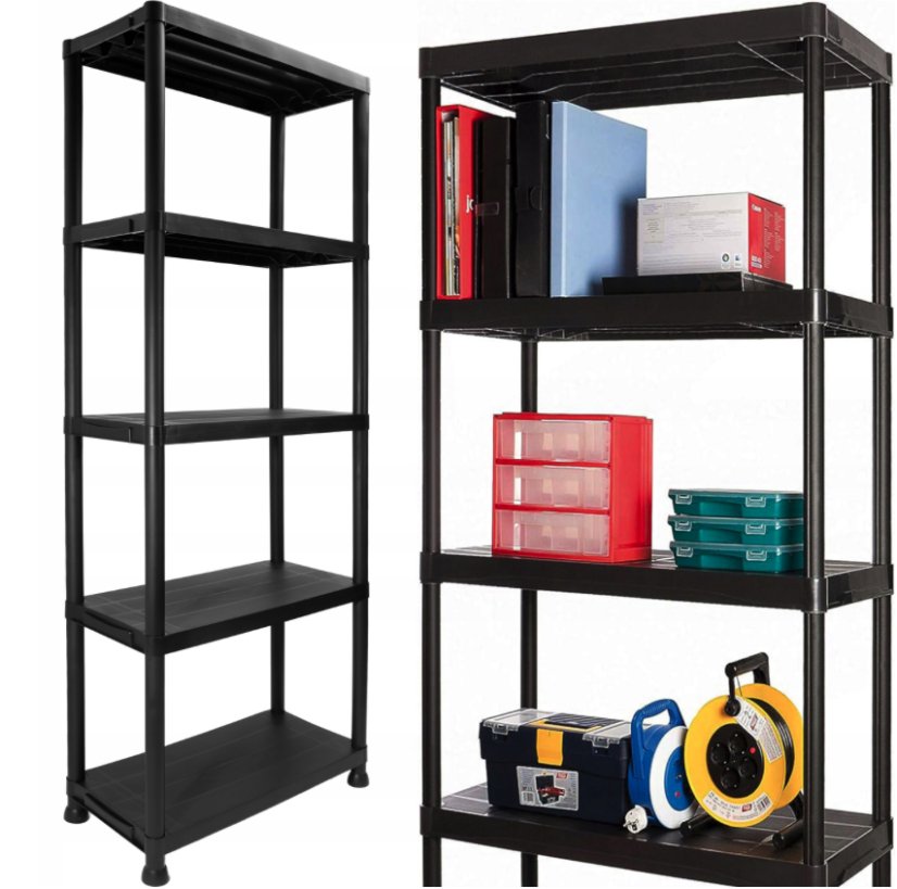 Plastový regál do pivnice a špajze s 5 policami 171 x 61 x 60 cm