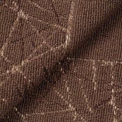 Tappeto da bagno in cotone con motivo claret e oro - marrone