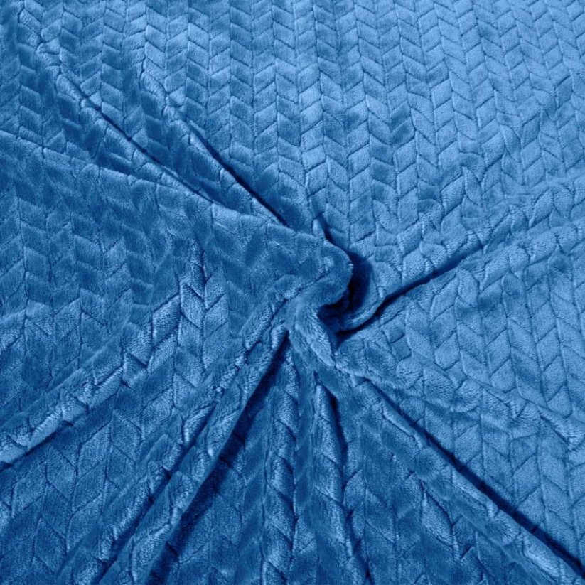 Weiche, dekorative Decke in blauer Farbe