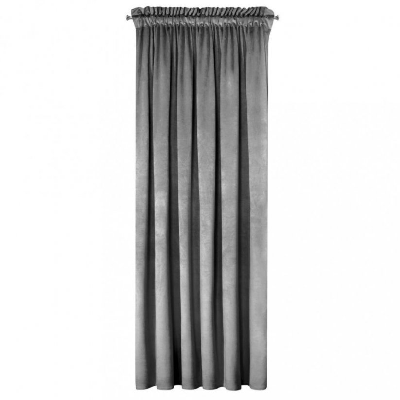 Siva zavjesa za zamračivanje na traci za vezivanje 140 x 270 cm