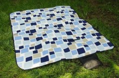 Pături colorate pentru picnic cu motiv de cuburi albastre