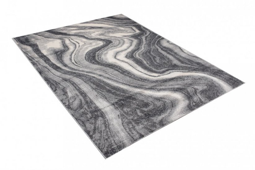 Tappeto di design grigio scuro con motivo astratto - Misure: Larghezza: 60 cm | Lunghezza: 100 cm