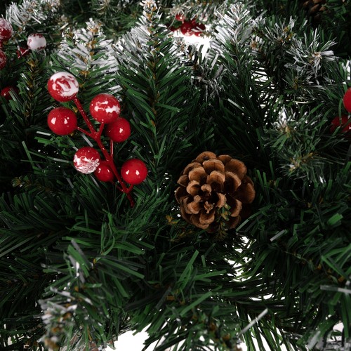Božićni vijenac za vrata s šišarkama i jerebikom 45 cm