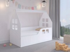 Okouzlující postel do dětského pokoje ve tvaru domečku 140 x 70 cm