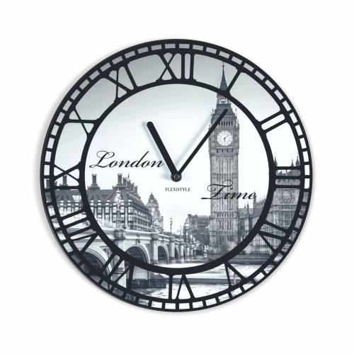 Vintage stenska ura z motivom Londona
