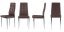 Set 4 scaune maro din piele ecologică pentru sufragerie