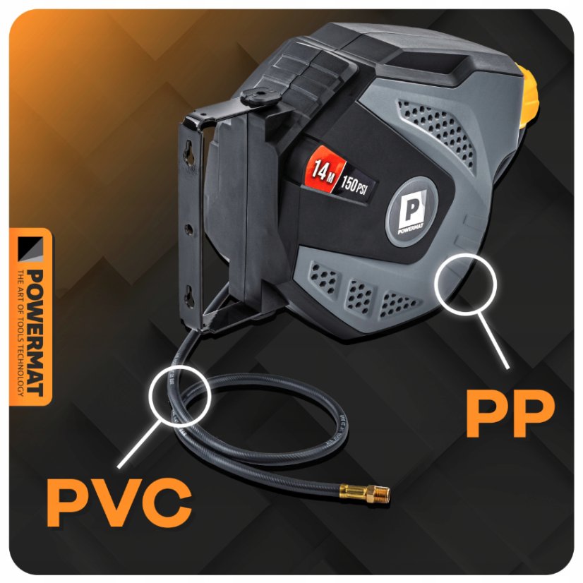 Automatikus légtömlő orsó - 14 m